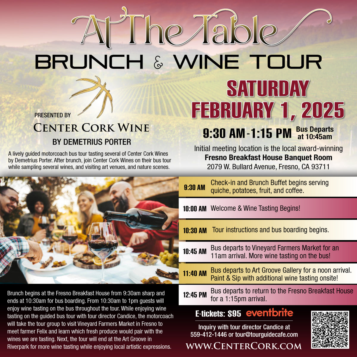 Center Cork Wine Brunch & Wine Tour
